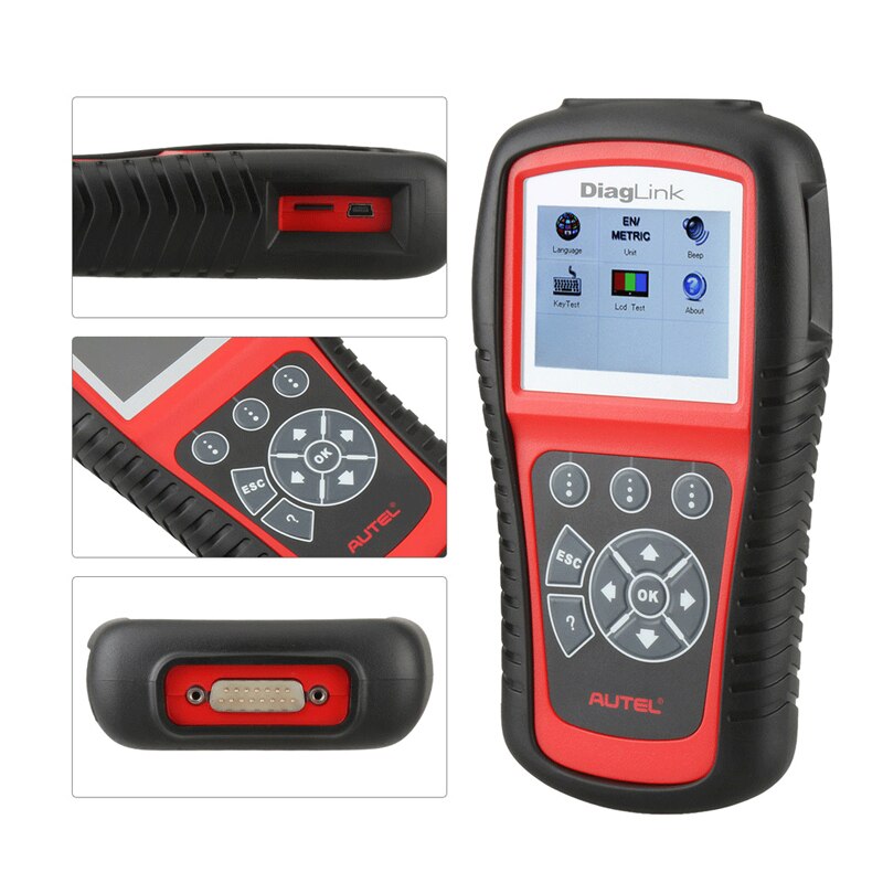 Autel DiagLink Full System OBD2 Scanner Car Diagnostic Tool OBD 2 EOBD Code Reader Engine ABS Airbag Transmission PK MD802 MD805