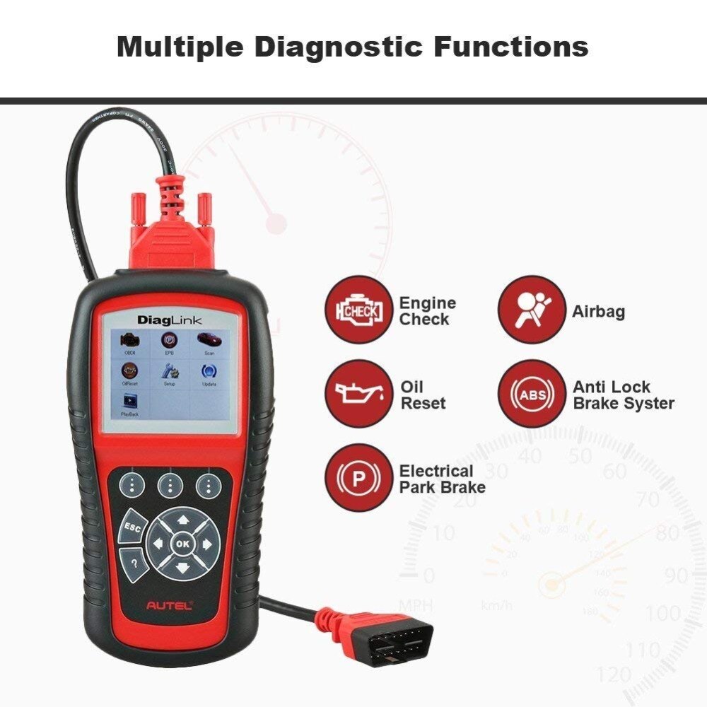 Autel DiagLink Full System OBD2 Scanner Car Diagnostic Tool OBD 2 EOBD Code Reader Engine ABS Airbag Transmission PK MD802 MD805