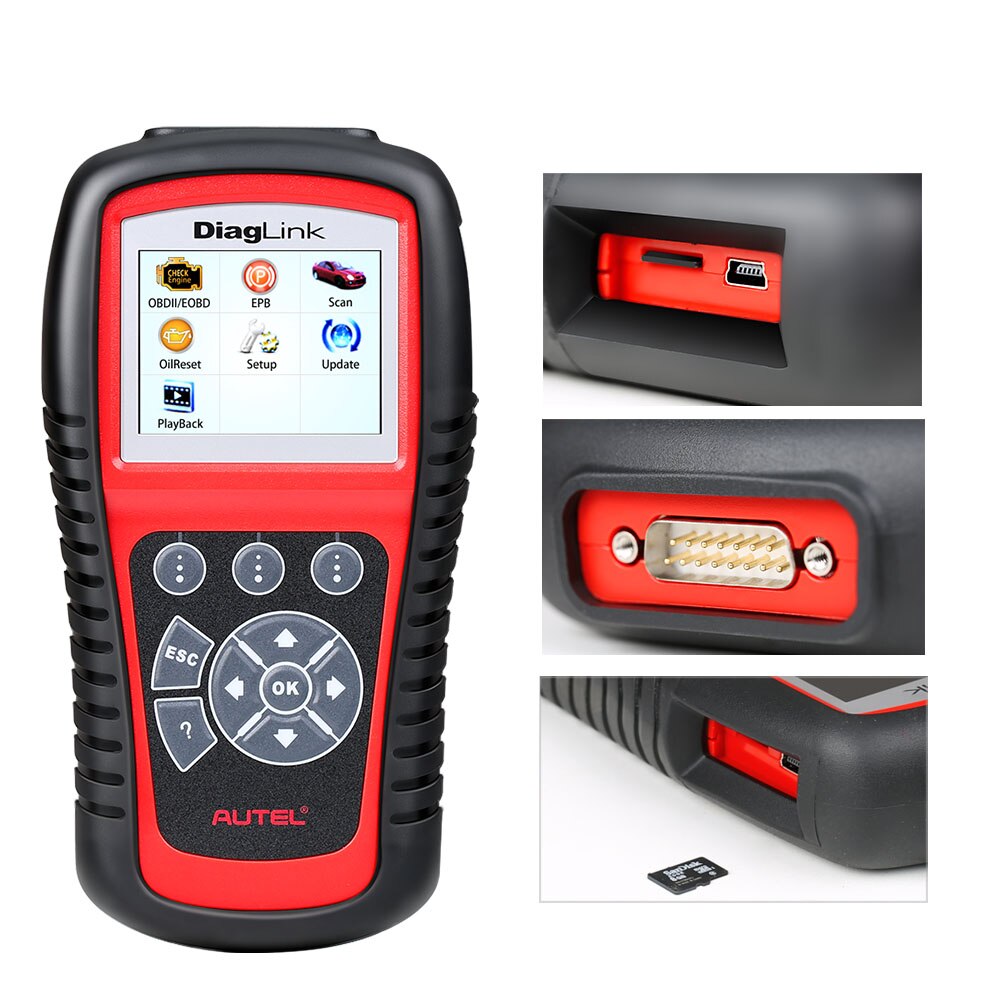 Autel DiagLink Full System OBD2 Scanner Car Diagnostic Tool OBD 2 EOBD Code Reader Engine ABS Airbag Transmission PK MD802 MD805