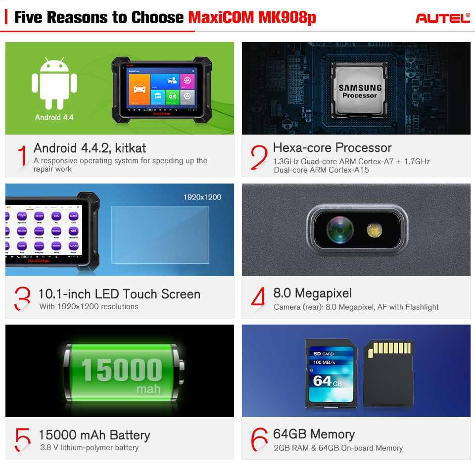 Autel MaxiCOM MK908P Diagnostic Tool