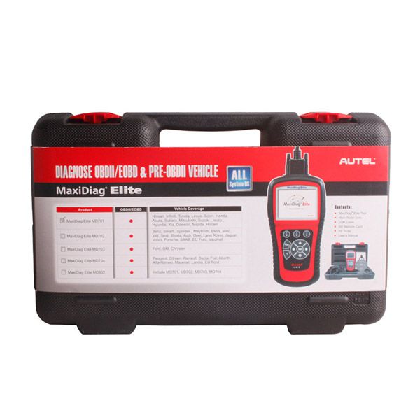 Autel MaxiDiag Elite MD701 Full System with Data Stream Asian Vehicle Diagnostic Tool Update Online