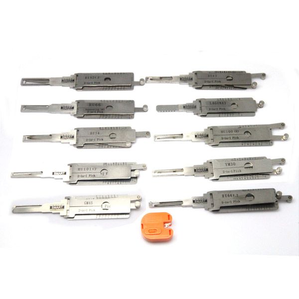 Auto 2 in 1 Decoder und Lock Picks European Car Models 10pcs of One Pack Use for HU64 HU66 HU100R