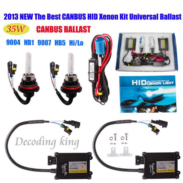 2013 Best 35W CANBUS BI-XENON H4 9004 9007 9003 HB2 HI-LO HID CONVERSION KIT BALLAST AC 12V Works With All Cars