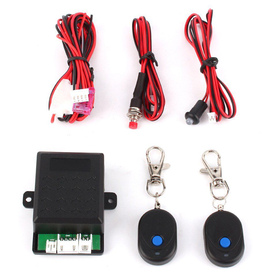 12V Auto Car Alarm Immobilizer Anti Theft System + 2 Remote Controller High Security Universal