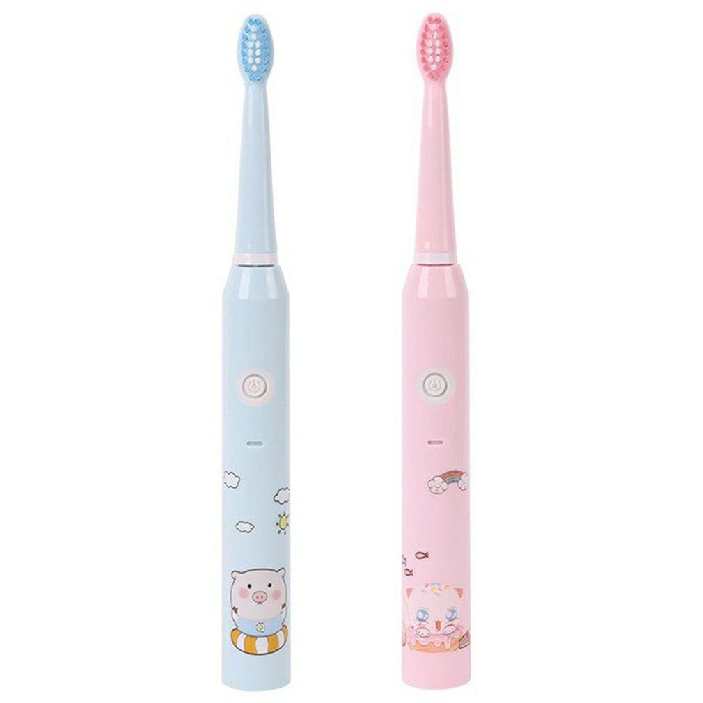 Children Sonic Electric Toothbrush Cartoon Pattern Electronic Toothbrush With USB Charger For 4-12 Ages Kids