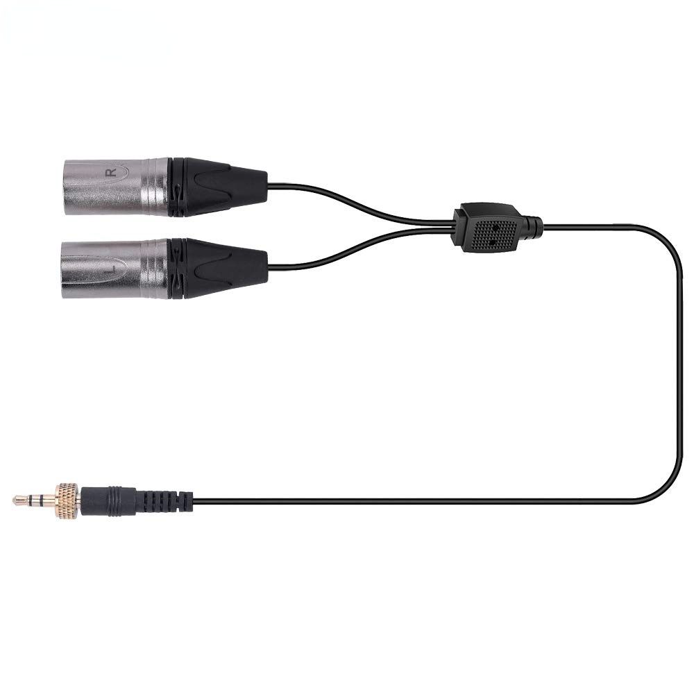 CVM-DS-XLR 3.5 MM TRS TO DUAL XLR Stereo Audio Output Cable for Comica Wireless Lavalier Lapel Microphone System