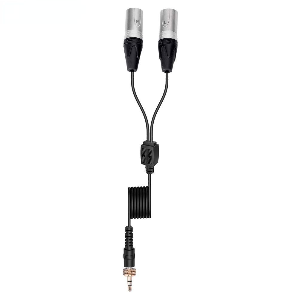 CVM-DS-XLR 3.5 MM TRS TO DUAL XLR Stereo Audio Output Cable for Comica Wireless Lavalier Lapel Microphone System