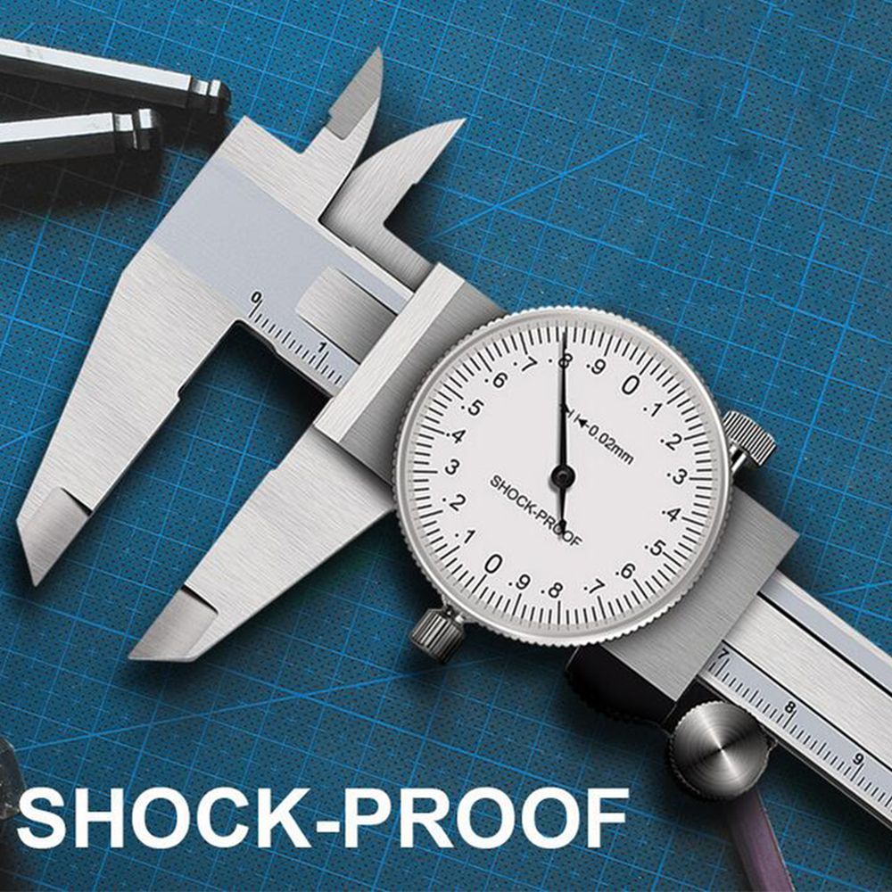 0-150/200mm Metric Gauge Measuring Tool Dial vernier caliper Shock-proof Vernier Caliper 0.02mm