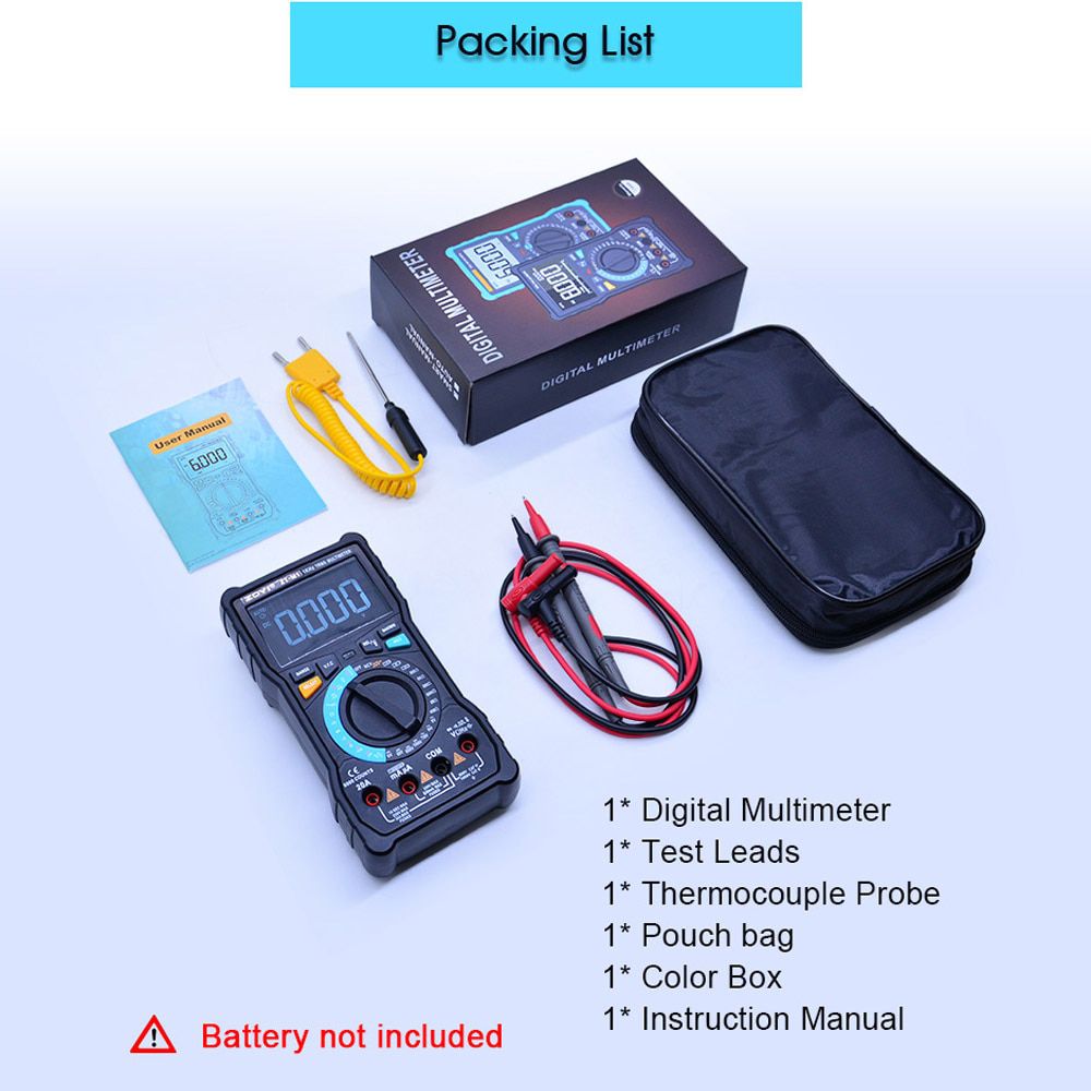 ZT-M0 ZT-M1 Digital Multimeter Profesional True RMS 8000 Analogue Tester 20A Current DC AC Voltage Capacitance VFC ohm battery Hz test