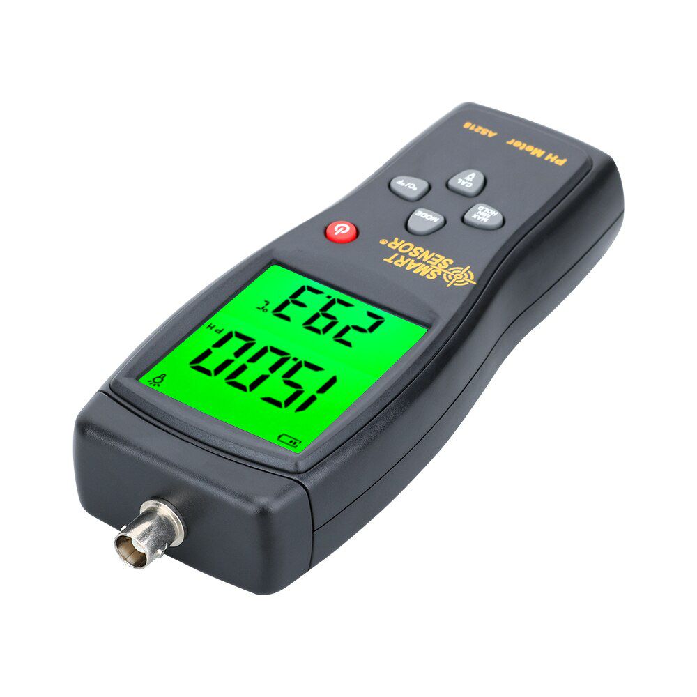 Digital PH Meter Range 0.00~14.00pH Soil PH Tester Aquarium Pool Water Liquid PH Acidity Meter LCD Display pH meter AS218