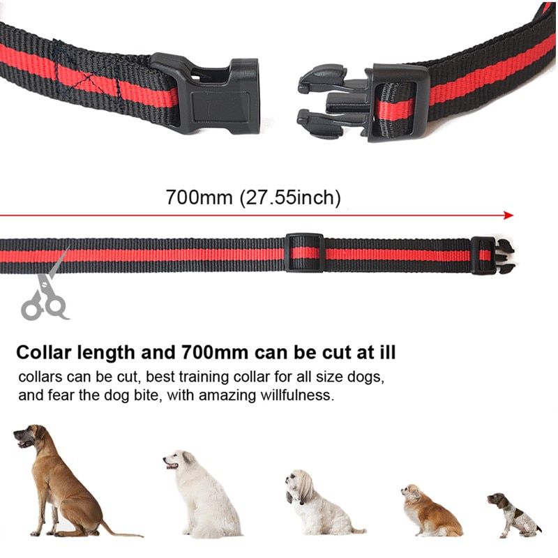 Dog Training Collar Pet Waterproof Rechargeable Shock Sound Vibration Anti-Bark 500m Remote Control For Multiple Size Dog