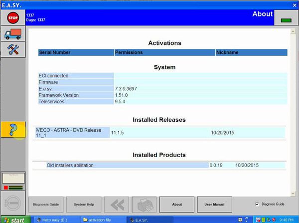 EASY E.A.SY (Electronic Advanced System) Software with Keygen for IVECO with database