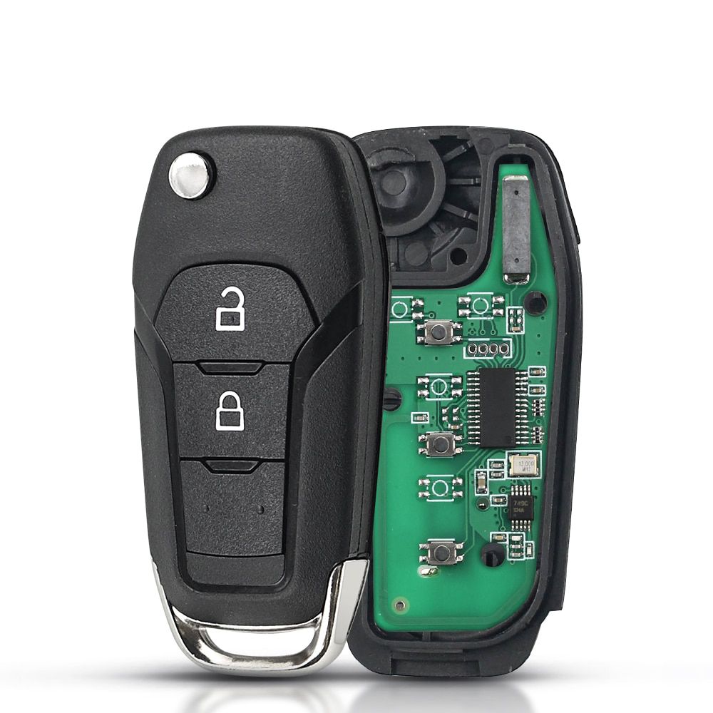 EB3T-15K601-BA ID49 Chip For Ford Ranger F150 F250 2015 2016 2017 2018 Fob FSK 433MHz 2 Buttons Flip Smart Remote Car Key