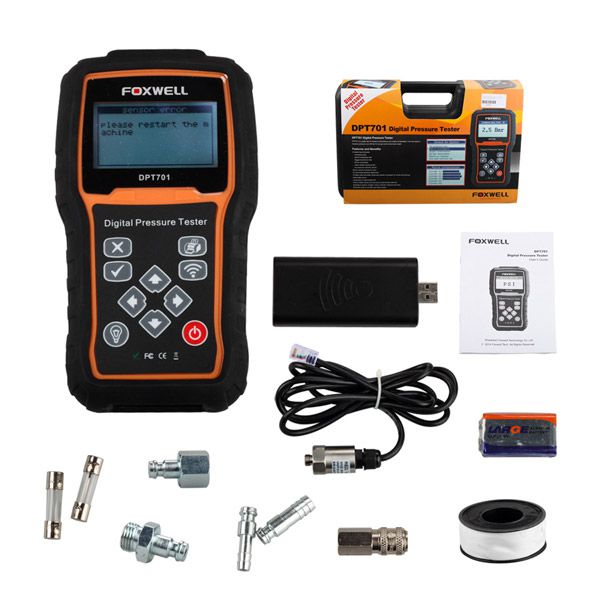 Free Shipping Foxwell DPT701 Digital Common Rail High Pressure Tester