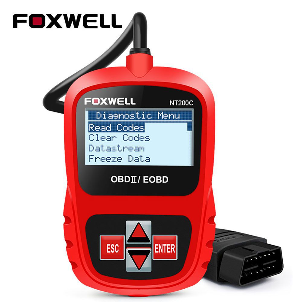 FOXWELL NT200C OBD2 OBDII Automotive Scanner Engine Code Reader Sensor Freeze Frame OBD 2 Car Diagnostic Tool Better than ELM327