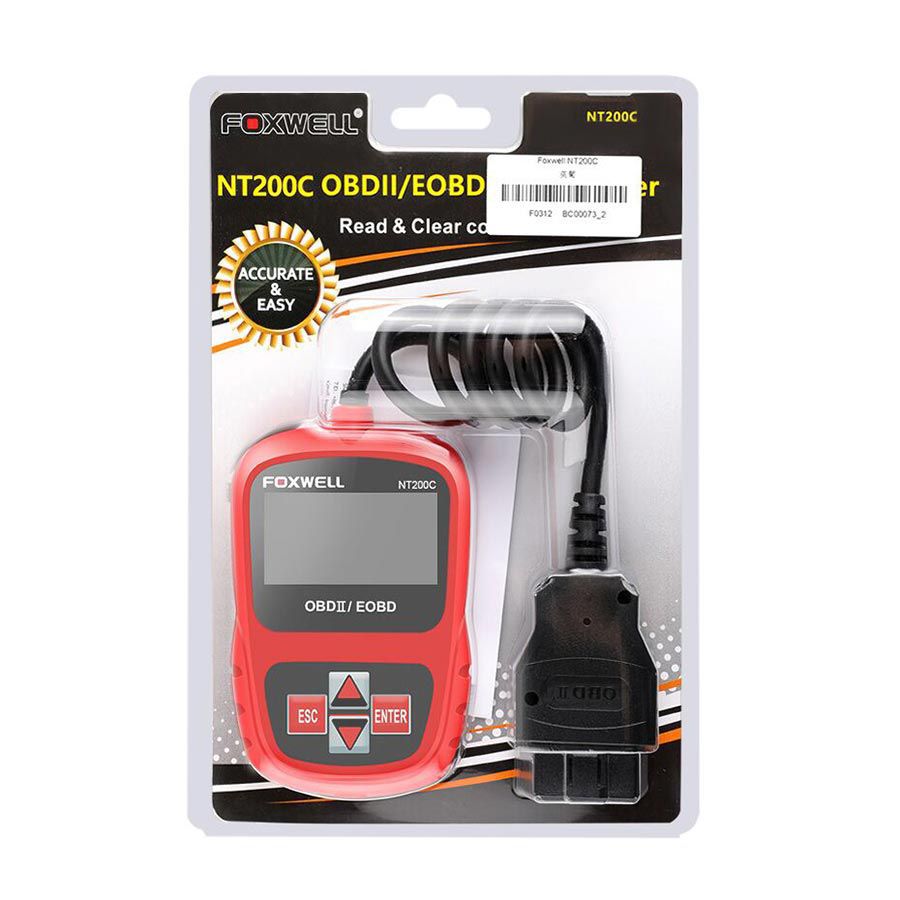 FOXWELL NT200C OBD2 OBDII Automotive Scanner Engine Code Reader Sensor Freeze Frame OBD 2 Car Diagnostic Tool Better than ELM327