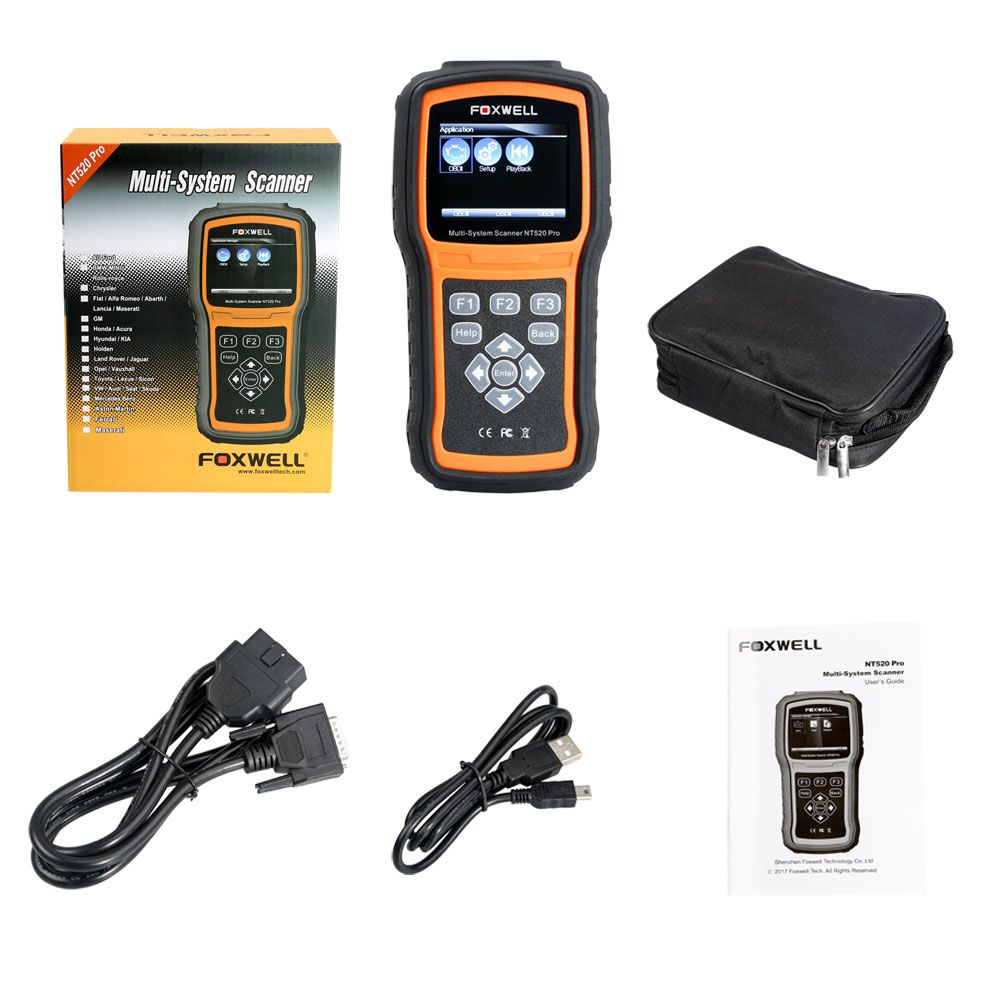 Foxwell NT520 PRO OBD2 Car Scanner Full System Multi-System ABS Airbag Crash Data EPB Oil Reset for Mercedes BMW Audi KIA Diagnostic Tool