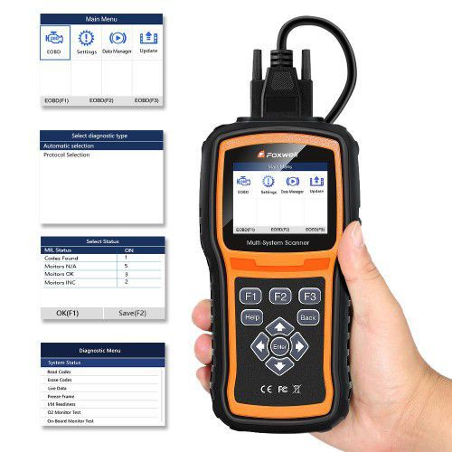 Foxwell NT530 BMW Full System Scanner with SRS, ABS, EPB, Oil Reset, DPF, SAS and Battery Registration Support BMW 2018/2019 & F Chassis