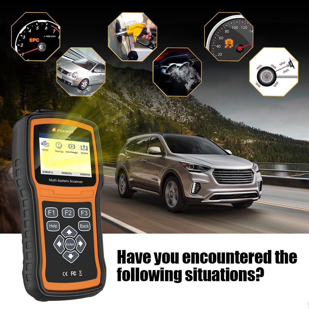 Foxwell NT530 Multi-System Scanner with 1 Free Car Make Update Version of NT520 Pro/NT510