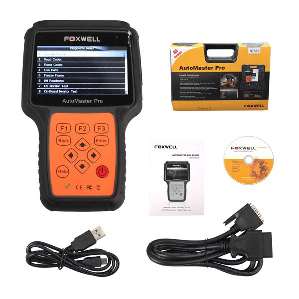 Free Shipping Foxwell NT624 AutoMaster Pro All-Makes All-Systems Scanner Supports Cars Till 2015