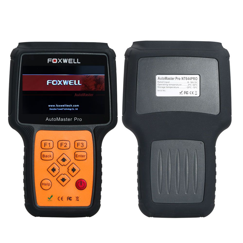 Foxwell NT644 Pro Support 60+ Makes Full System Diagnostic Scanner with Special Functions (EPB/ABS/SRS/DPF/SAS/TMPS/Injector/SAS/Oil Reset)