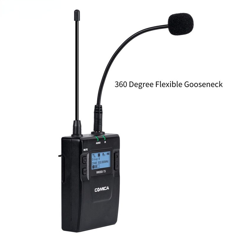 GM-C1 Wireless Gooseneck Microphone Cardioid Directional Microphone for Comica and Other Wireless Lavalier Microphones