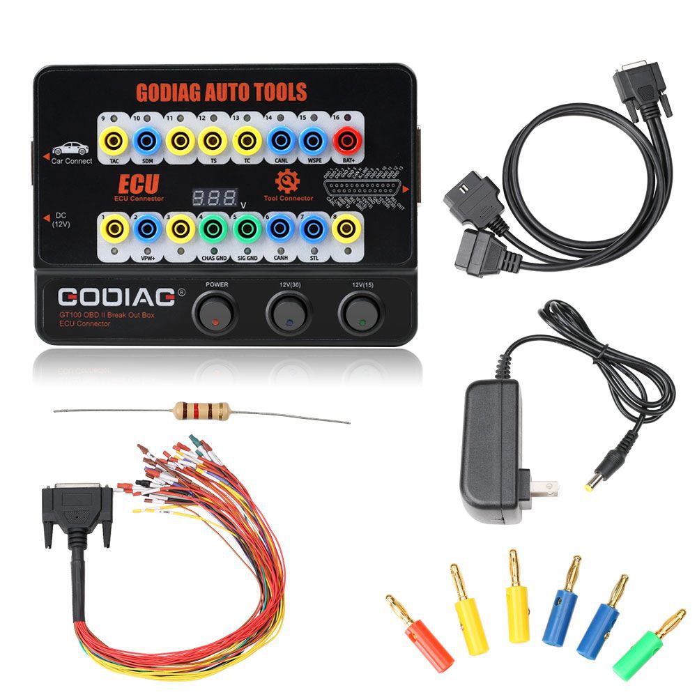 GODIAG GT100 AUTO TOOLS OBDII Break Out Box ECU Connector