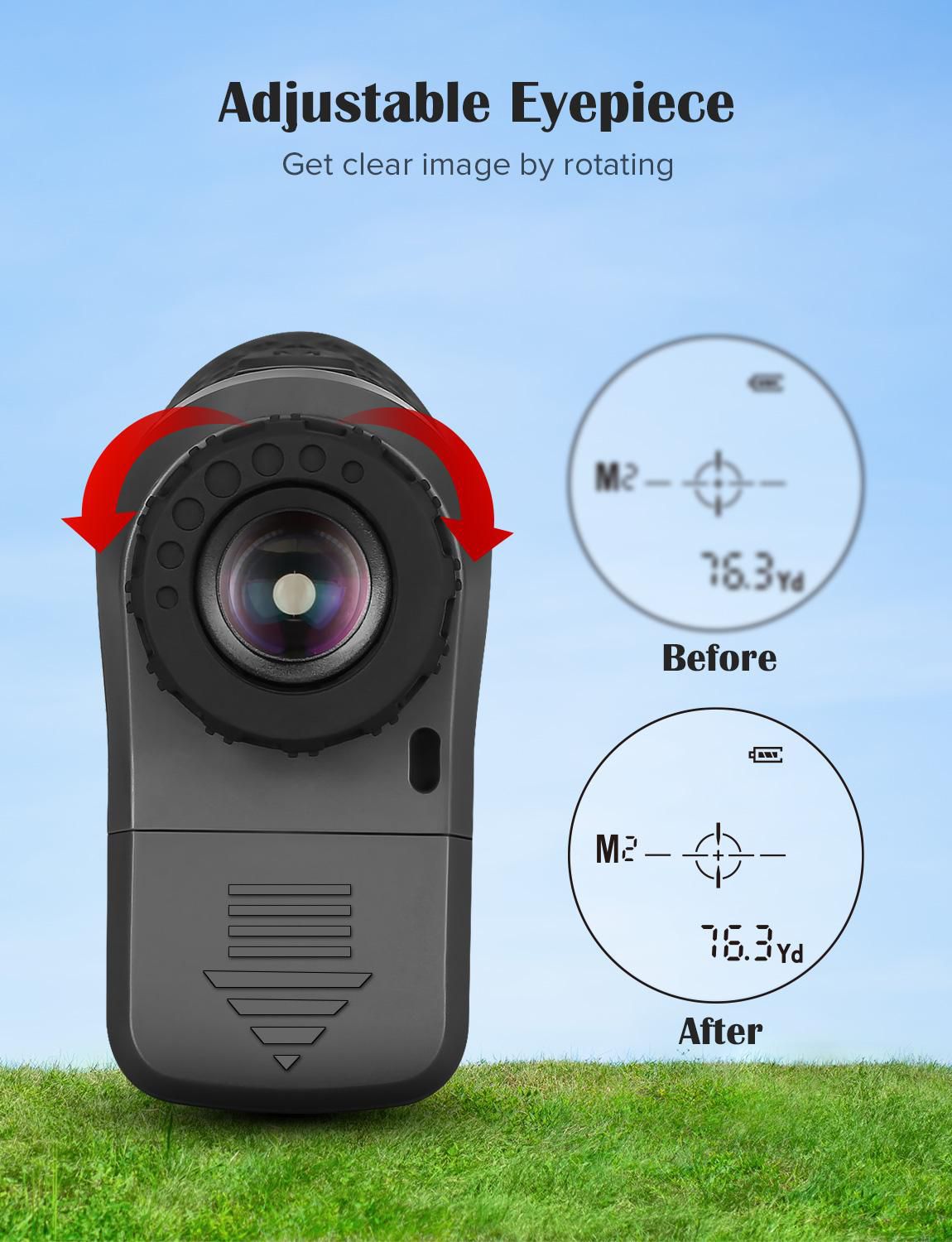 K600G/AG 600M Golf Laser Rangefinder Mini Golf Slope Adjusted Mode Sport Laser Distance M range finder golf afstandsmeter