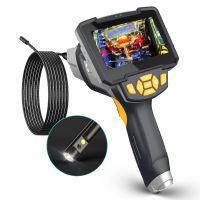 Portable Dual Lens Handheld Endoscope Camera Engine Drain Pipe  Inspection Camera with Screen