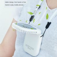 Hanging Neck Fans Mini Portable Folding USB Small Fan Mute Power Bank Portable Handheld Desktop Multi Function Charge Fan