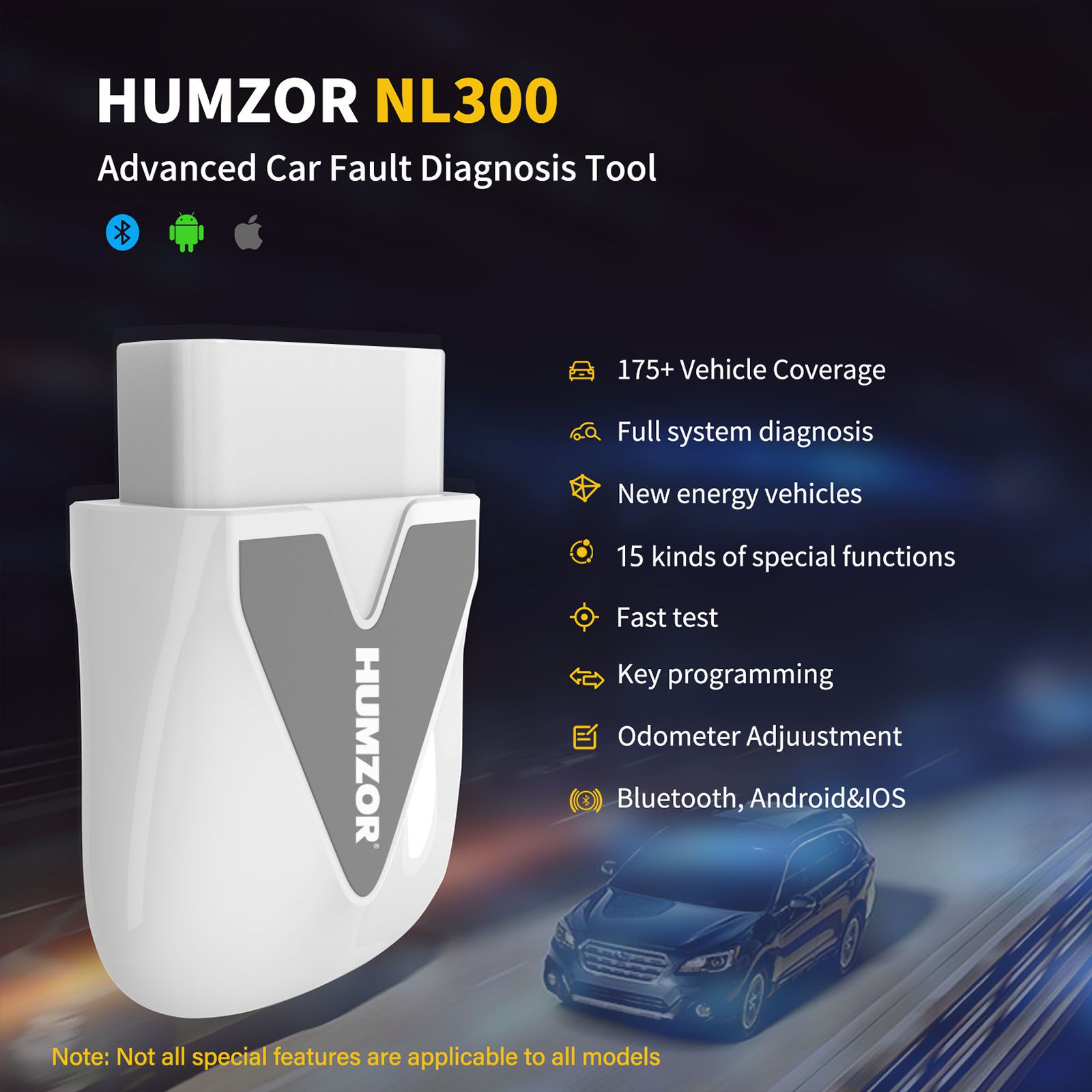 2023 Newest Humzor NEXZSCAN NL300 Full System Diagnoses Scanner With Multi-Reset Functions Free Software Update