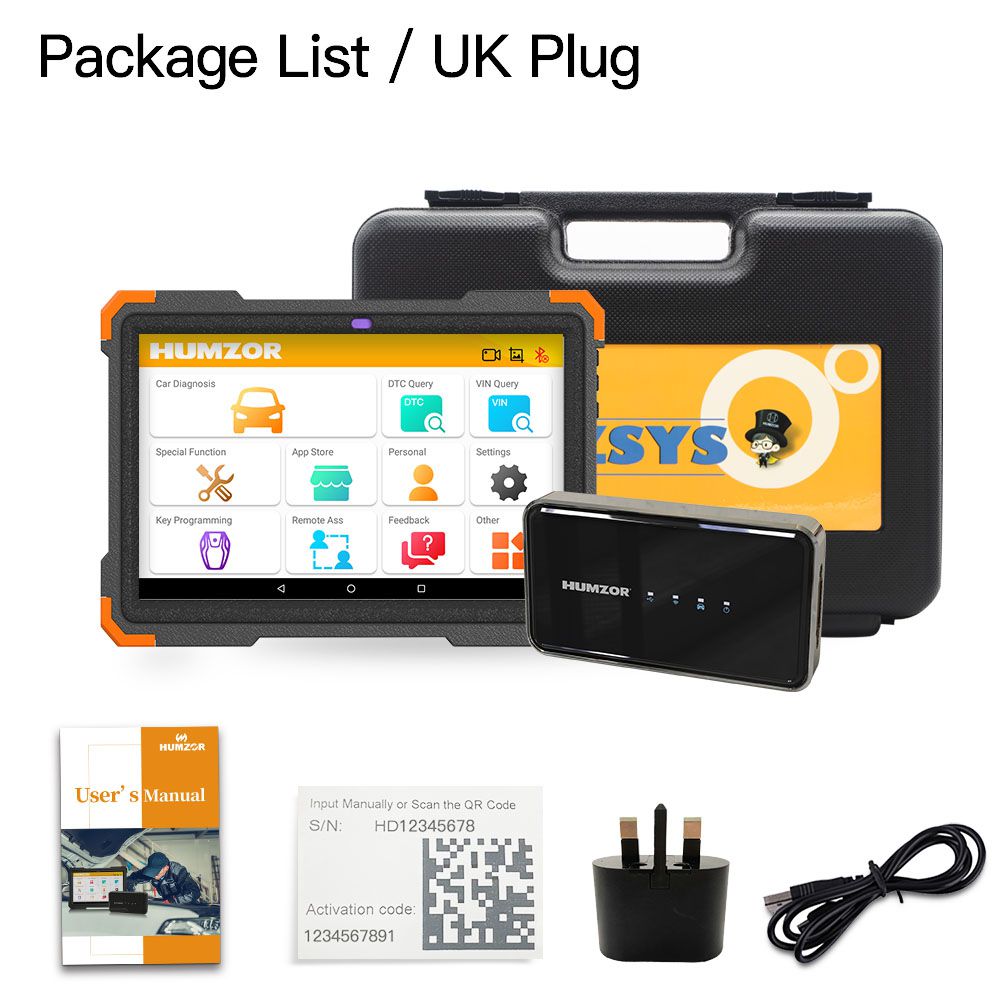 HUMZOR NEXZSYS NS366S Tablet Full System Diagnosic Tool with 13 Special Functions Free Update Online