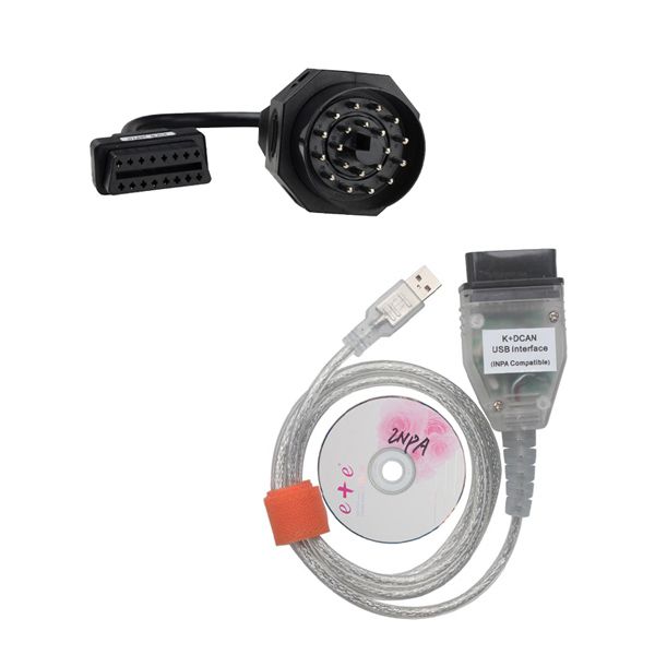 INPA K+CAN Interface Plus 20pin to obd2 16 Pin Connector for BMW