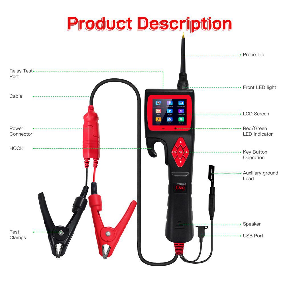 Jdiag P200 Smart Hook Powerful Probe Free Update Online