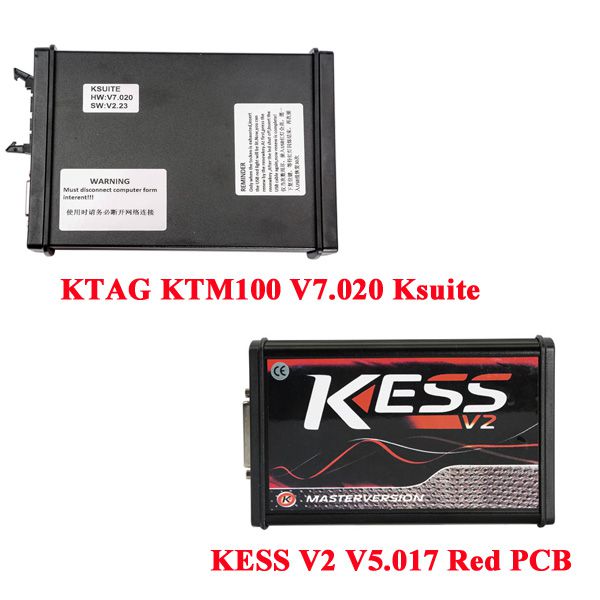 Best Quality KESS V2 V5.017 Red PCB Firmware EU Version Plus KTAG KTM100 V7.020 Ksuite V2.47 ECU Tool Master Version No Tokens Limit