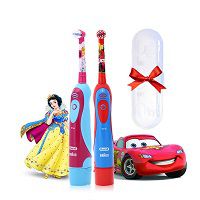 Kids Electric Toothbrush Soft Bristle for Oral Care Replaceable Brush Head AA Battery Powered With 2 Minutes Timer