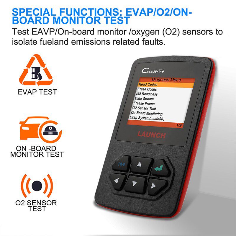 Launch Creader V+ OBD2 Automotive Scanner Fault Code Reader With Multi-language OBD 2 Car Diagnostic Tool Auto Scanner