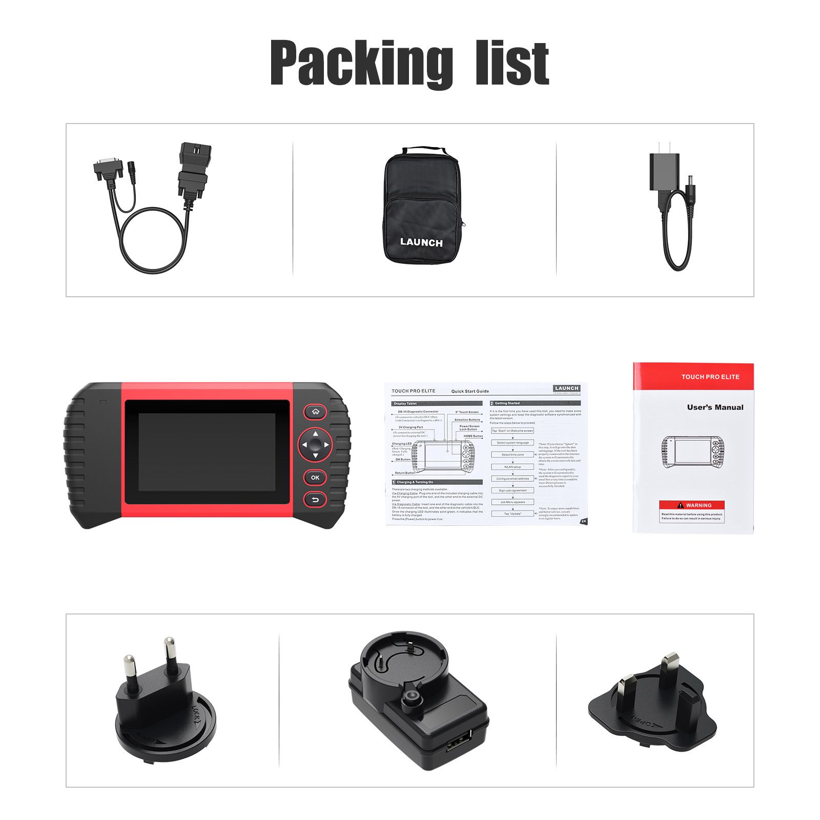 Launch CRP Touch PRO Elite All Systems Diagnosis Tool Automotive Scanner Support Service Functions