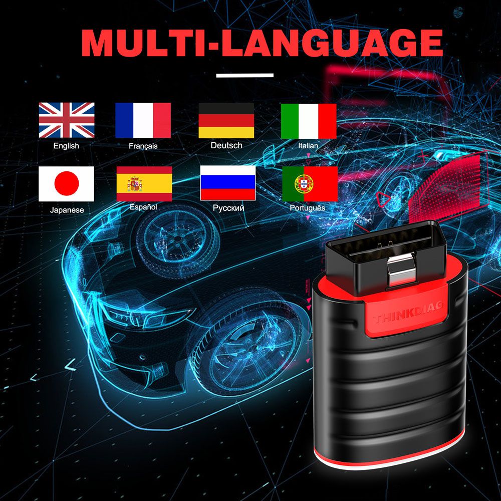 THINKCAR Thinkdiag Full System OBD2 Diagnostic Tool with All Brands License Free Update for One Year