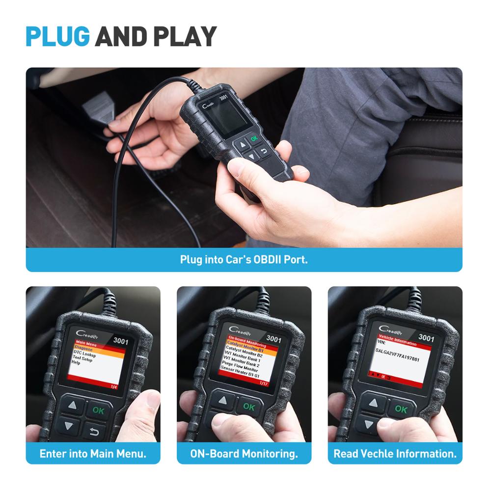 Launch X431 Creader 319 CR3001 Full OBD2 OBDII Code Reader Scan Tools OBD 2 CR319 Car Diagnostic tool PK AD310 ELM327 Scanner