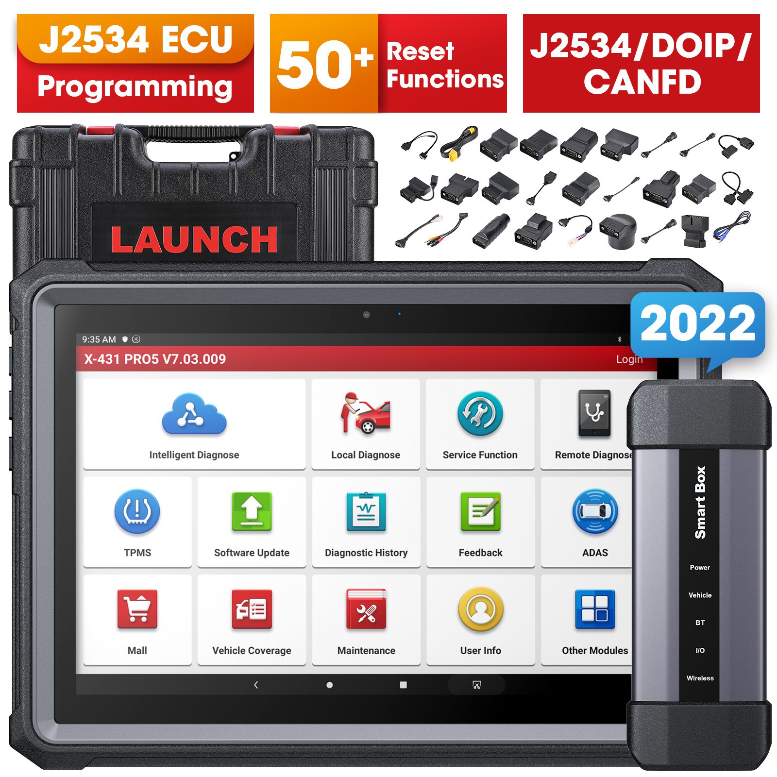 2022 Newest Launch X431 PRO5 PRO 5 Car Diagnostic Tools Automotive Tool Full System OBD2 Scanner Intelligent Diagnosis Tool 1 Year Update