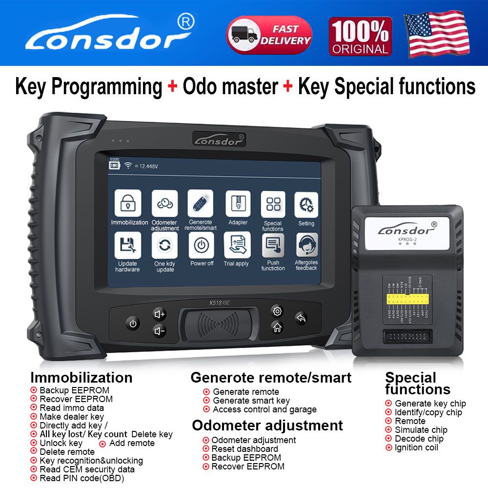 Lonsdor K518ISE K518 Key Programmer for All Makes With BMW FEM/EDC Functions