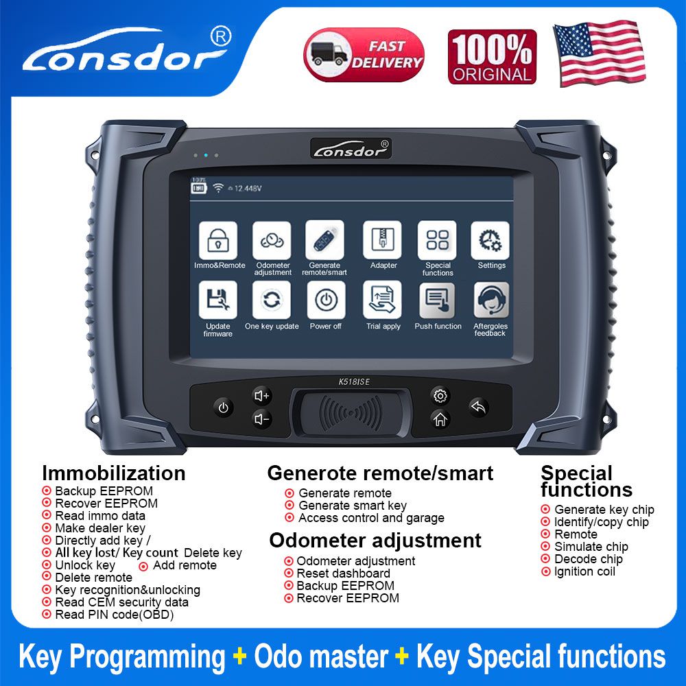 Lonsdor K518ISE K518 Key Programmer for All Makes With BMW FEM/EDC Functions