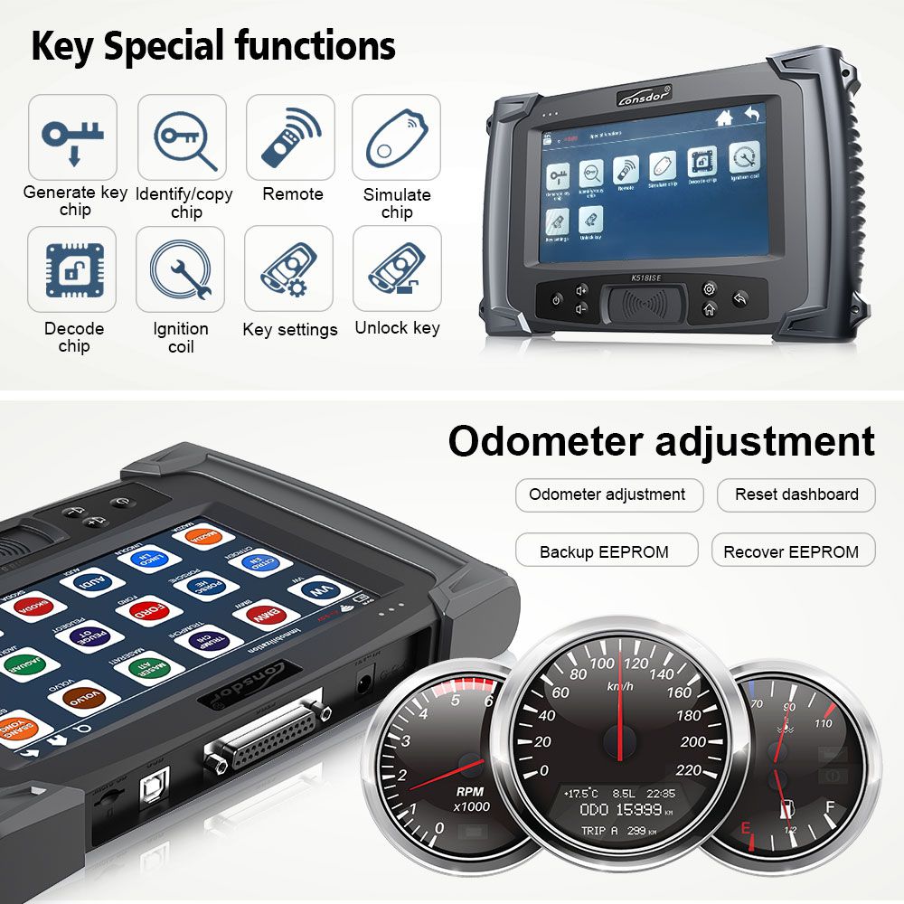 Lonsdor K518ISE K518 Key Programmer for All Makes With BMW FEM/EDC Functions