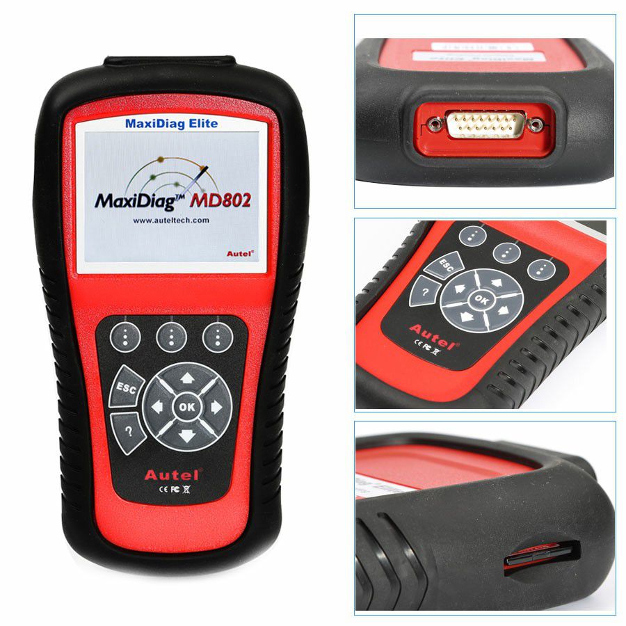 MaxiDiag Elite MD802 For 4 System With Datastream Model Engine Transmission ABS and Airbag Code Scanner