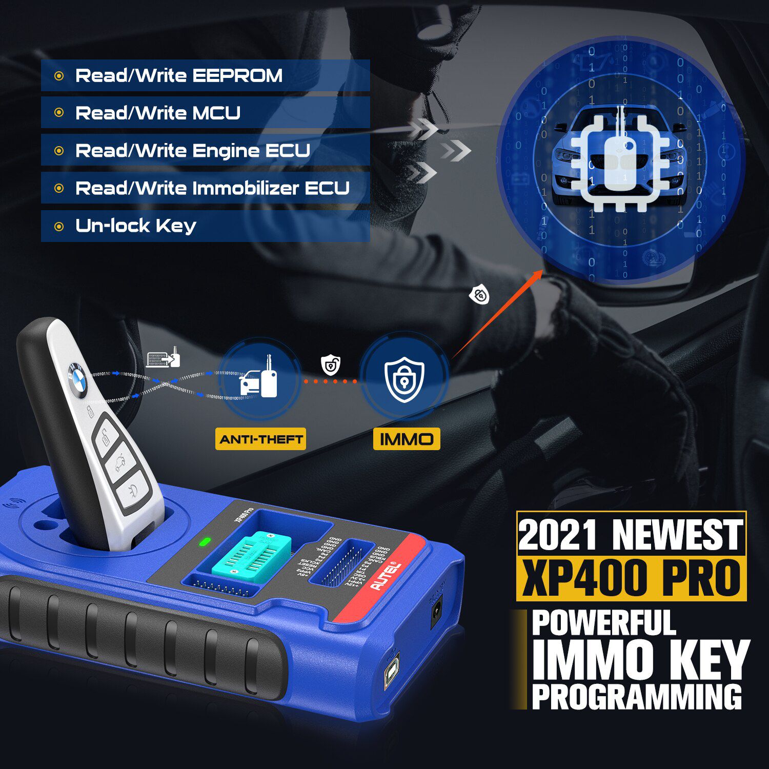 Autel MaxiIM IM608 Pro with IMMO XP400Pro OBDII Car Auto Diagnostic Tool OBD2 All System Key Programming PK IM508 Key Programmer