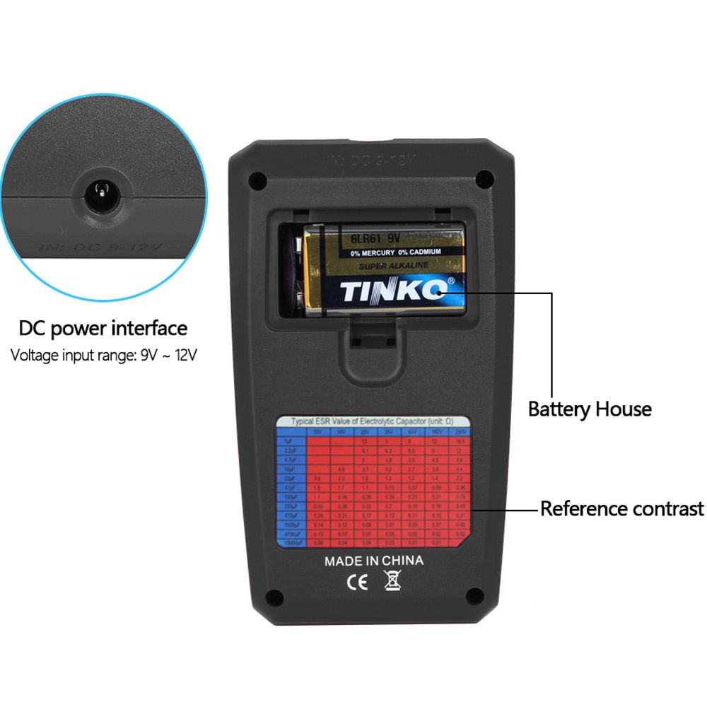 Multi-purpose Transistor ESR/SMD Tester BSIDE ESR02pro Smart Diode Triode Capacitance Resistor Meter LCD meter MOS/PNP/NPN test