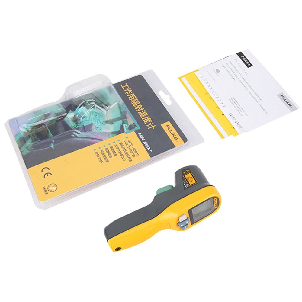 FLUKE-62 MAX 59 MT4 MAX Infrared Thermometer Non-Contact Digital Laser Temperature Gun -30-500℃ (-22~932℉) Yellow And Black