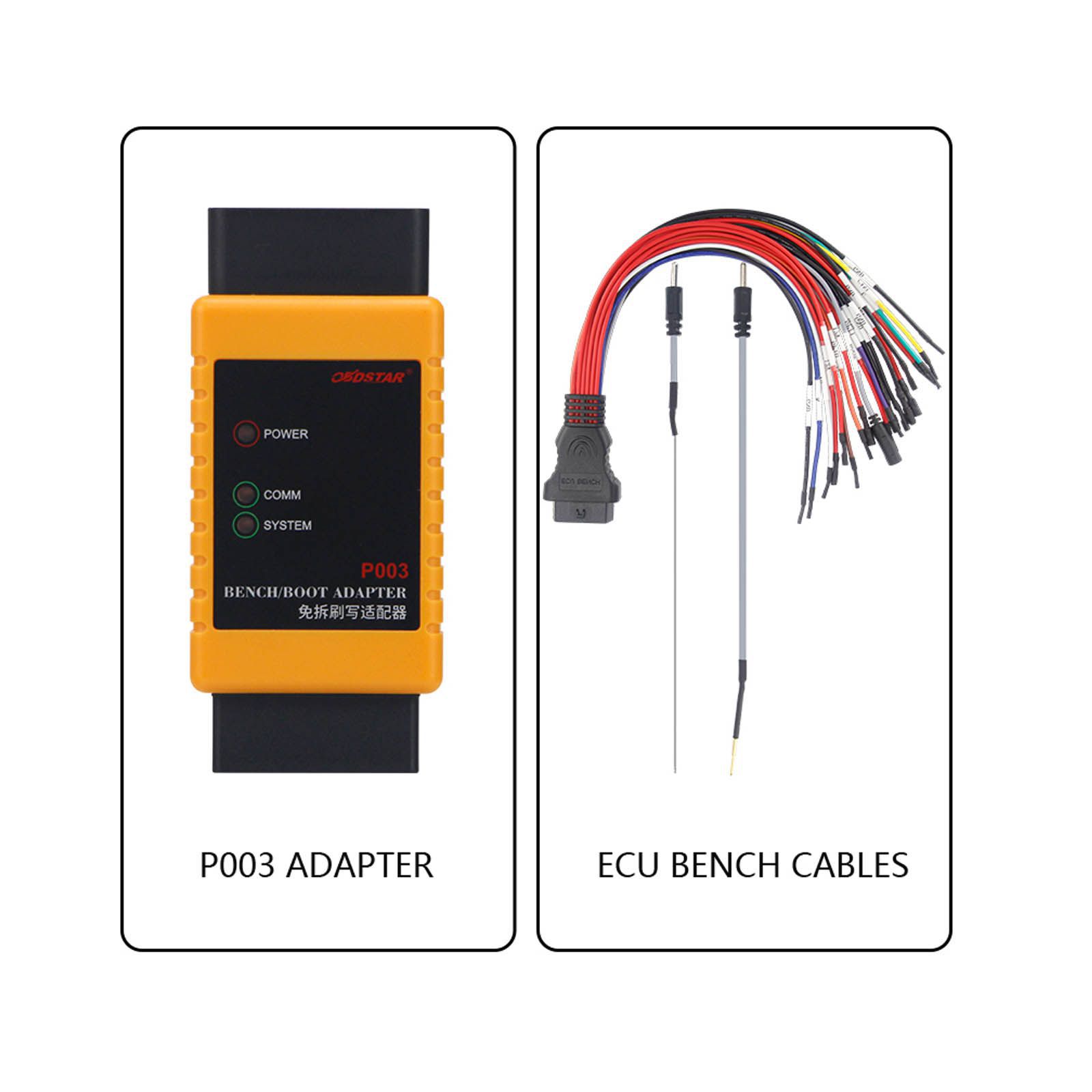 OBDSTAR P003 KIT P003 Adapter with ECU Bench Cables Working With OBDSTAR X300 DP/ X300 DP PLUS/ X300 PRO4/ Key Master DP