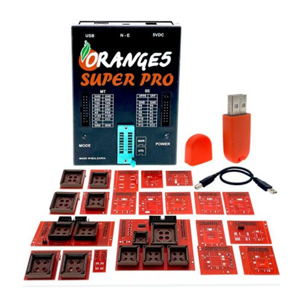 Orange5 Super Pro V1.35 Programming Tool With Full Adapter USB Dongle for Airbag Dash Modules Fully Activated